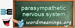 WordMeaning blackboard for parasympathetic nervous system